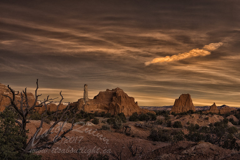 Sunset sky and panorama view, by Carol Quinn. IDs 1CQ8322-28 and _1CQ8393-98 rev 1c