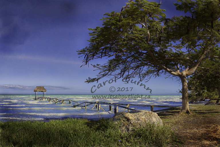Sarteneja Old Wharf, by Carol Quinn. ID 2cq2255-57 rev 1e