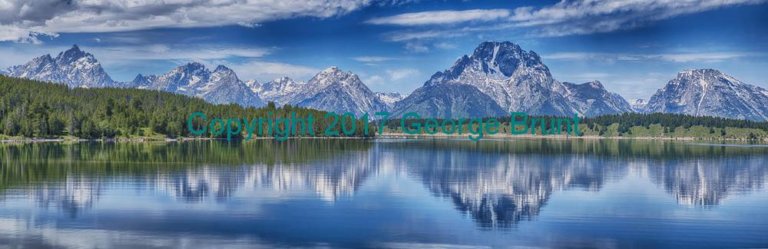Grand Teton Range, Mount Moran in Front. By George Brunt. ID 8gb9874-79